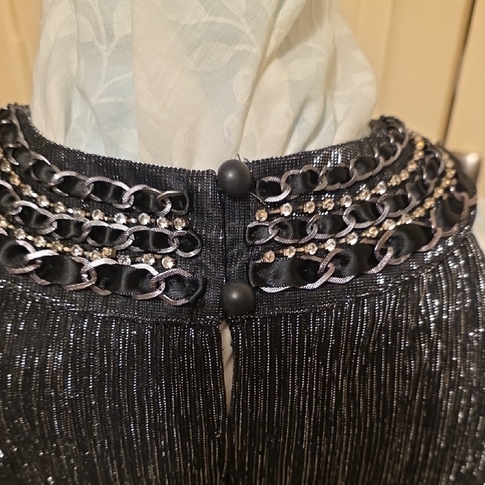 Alfani Shimmering Black Sleeveless Blouse [2/$10] - Picture 3 of 4